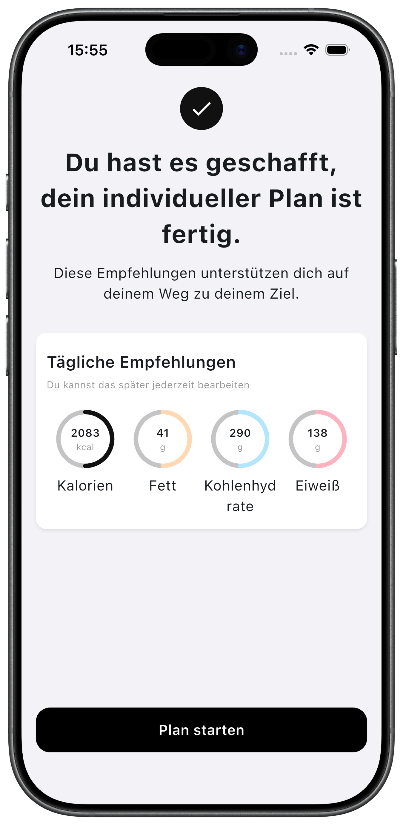 MacroMind: Onboarding mit Planberechnung
