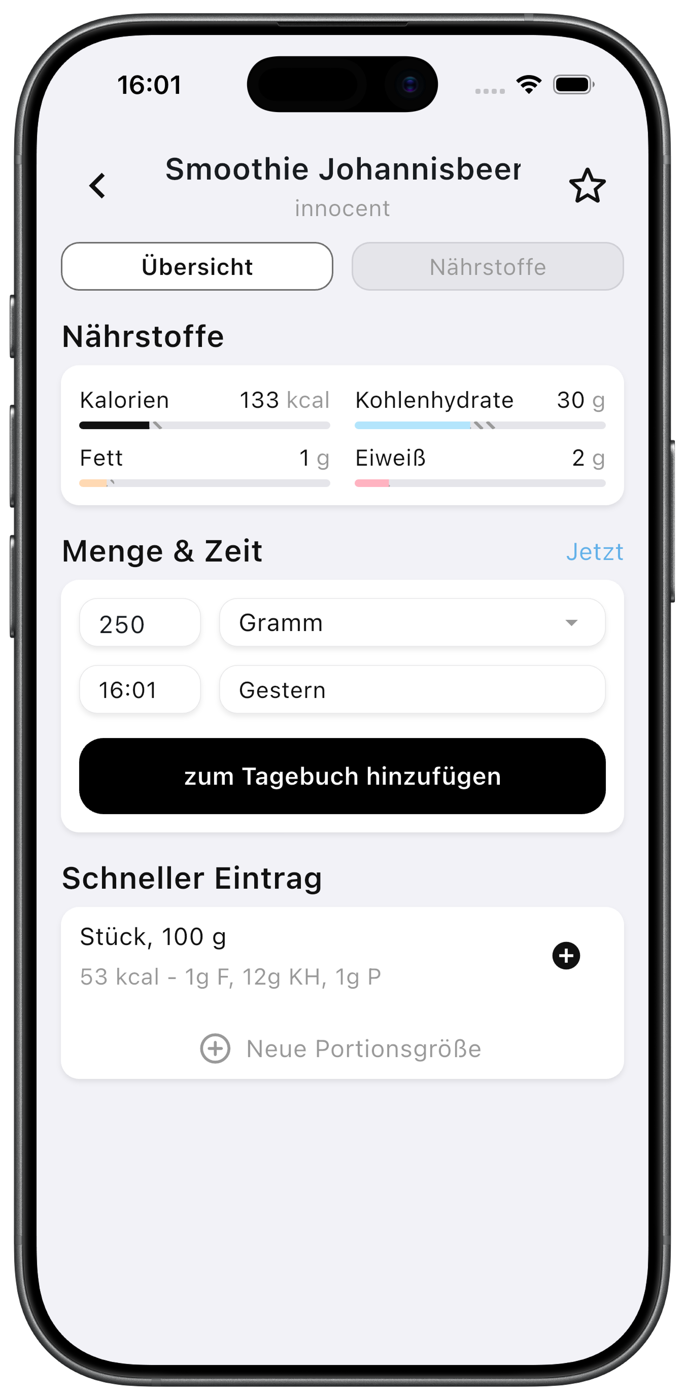 MacroMind: Dashboard und Tagebuch im Tagesfluss