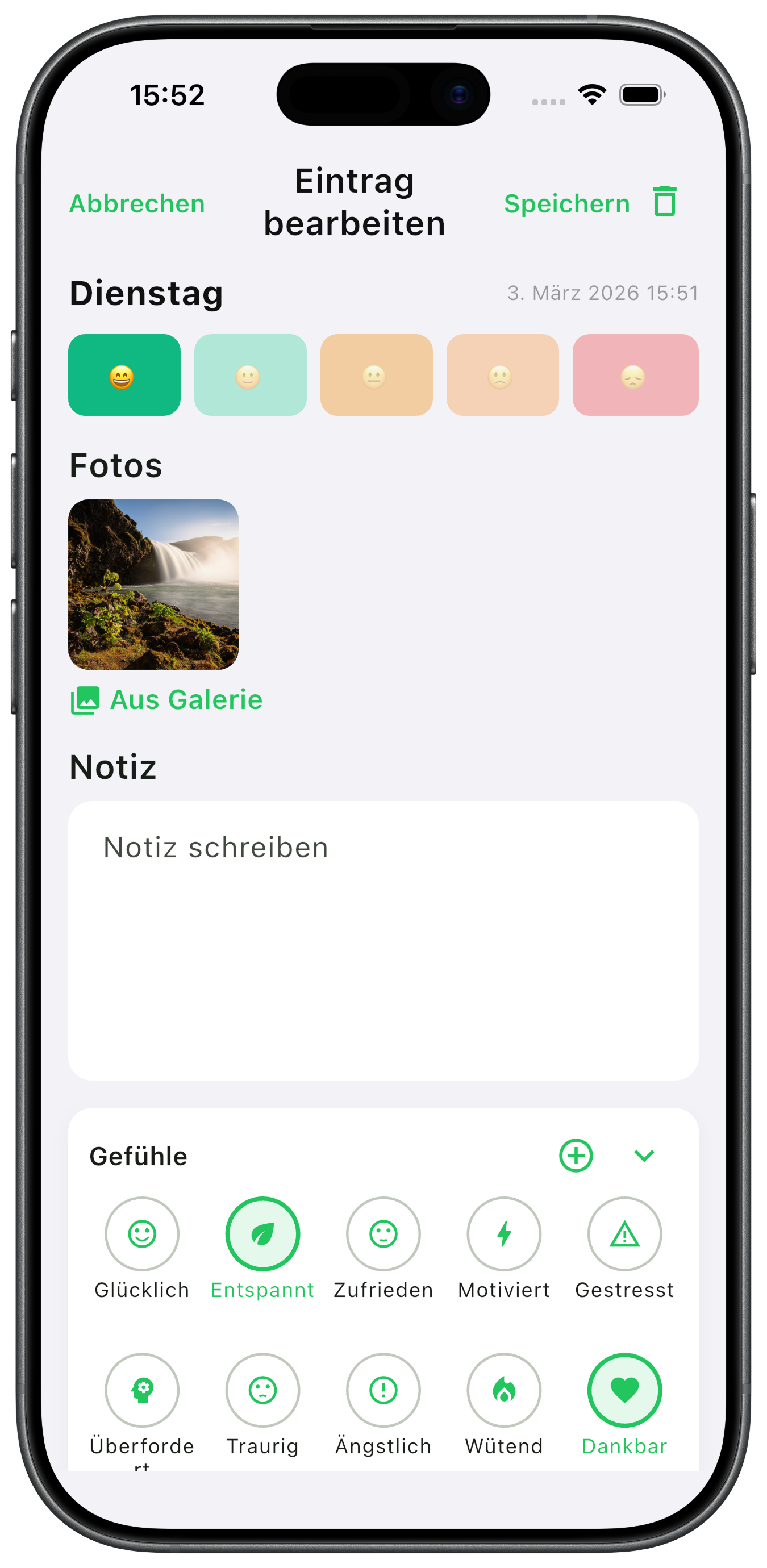 Moodi: Chip-Auswahl und Gruppenansicht